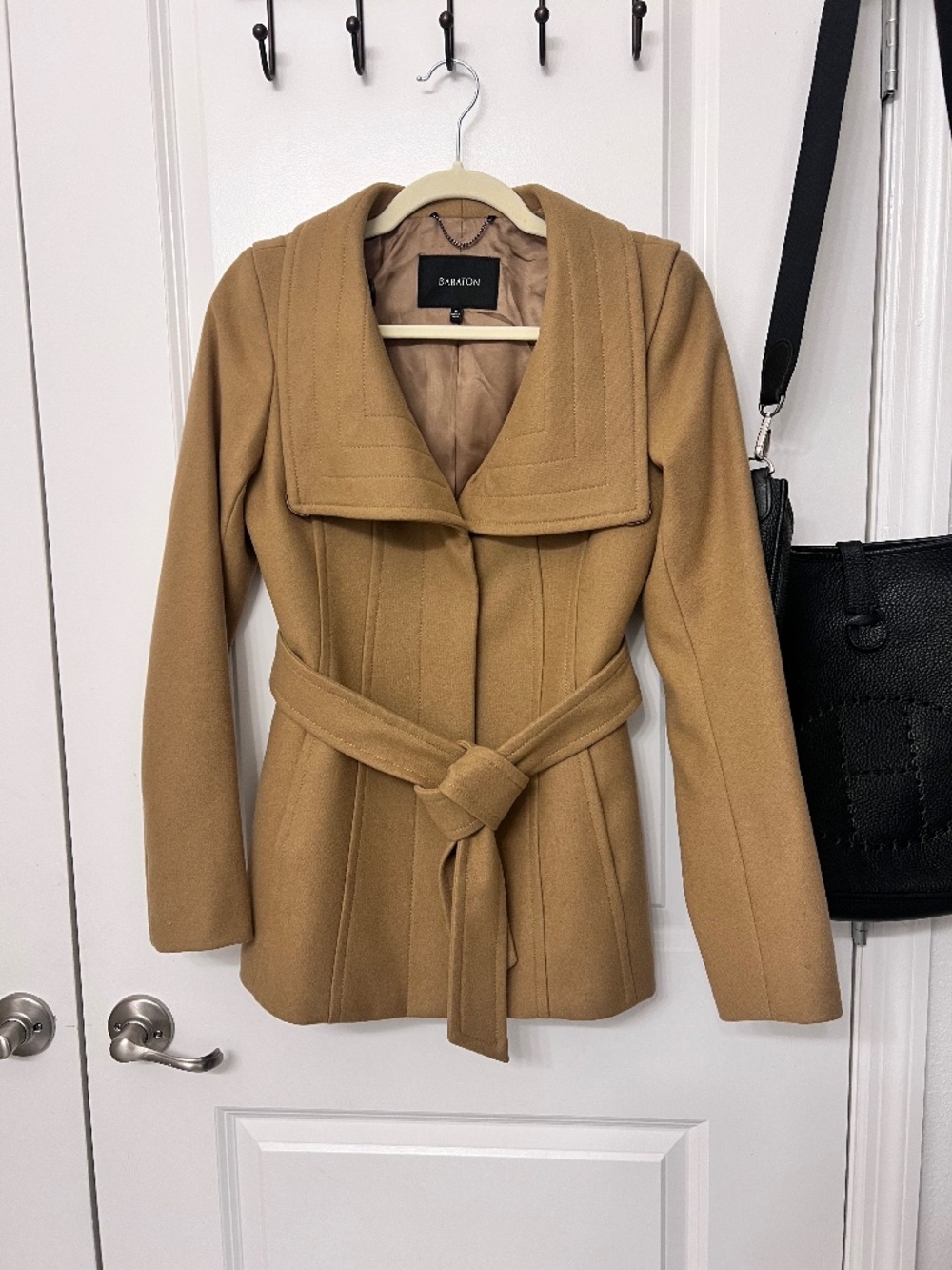 Cashmere & Virgin Wool Babaton by Aritzia "The Connor Coat" XS Belted